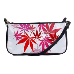 Marijuana Cannabis Rainbow Pink Love Heart Shoulder Clutch Bags