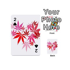 Marijuana Cannabis Rainbow Pink Love Heart Playing Cards 54 (Mini) 