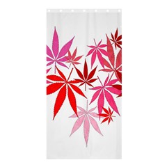 Marijuana Cannabis Rainbow Pink Love Heart Shower Curtain 36  x 72  (Stall) 