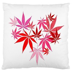 Marijuana Cannabis Rainbow Pink Love Heart Standard Flano Cushion Case (One Side)