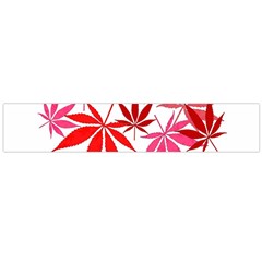 Marijuana Cannabis Rainbow Pink Love Heart Flano Scarf (Large)