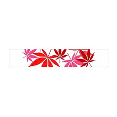 Marijuana Cannabis Rainbow Pink Love Heart Flano Scarf (Mini)