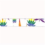 Marijuana Cannabis Rainbow Love Green Yellow Red White Leaf Small Bar Mats 24 x4  Bar Mat