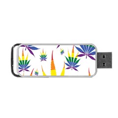 Marijuana Cannabis Rainbow Love Green Yellow Red White Leaf Portable Usb Flash (two Sides)