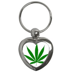 Marijuana Weed Drugs Neon Cannabis Green Leaf Sign Key Chains (heart)  by Mariart