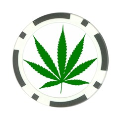 Marijuana Weed Drugs Neon Cannabis Green Leaf Sign Poker Chip Card Guard (10 Pack) by Mariart