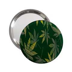 Marijuana Cannabis Rainbow Love Green Yellow Leaf 2 25  Handbag Mirrors