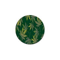 Marijuana Cannabis Rainbow Love Green Yellow Leaf Golf Ball Marker (4 Pack) by Mariart