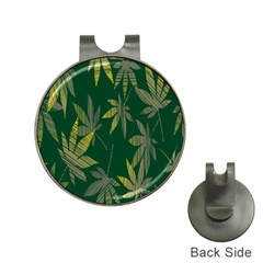 Marijuana Cannabis Rainbow Love Green Yellow Leaf Hat Clips With Golf Markers by Mariart