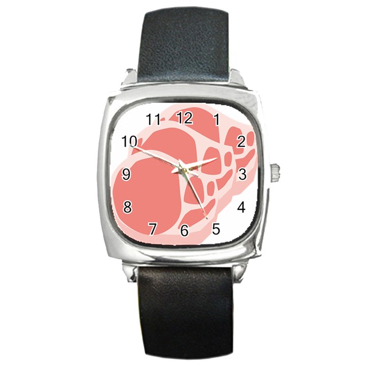 Meat Square Metal Watch