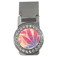 Marijuana Heart Cannabis Rainbow Pink Cloud Money Clips (CZ) 