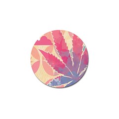 Marijuana Heart Cannabis Rainbow Pink Cloud Golf Ball Marker