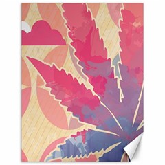 Marijuana Heart Cannabis Rainbow Pink Cloud Canvas 12  x 16  