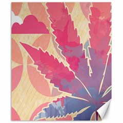 Marijuana Heart Cannabis Rainbow Pink Cloud Canvas 20  x 24  