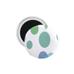 Polka Dots Blue Green White 1 75  Magnets