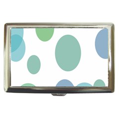 Polka Dots Blue Green White Cigarette Money Cases by Mariart