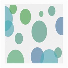 Polka Dots Blue Green White Medium Glasses Cloth (2-side) by Mariart