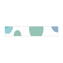 Polka Dots Blue Green White Flano Scarf (mini) by Mariart