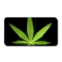 Marijuana Weed Drugs Neon Green Black Light Medium Bar Mats