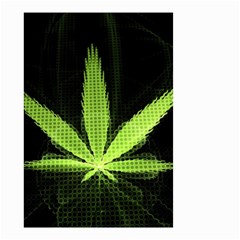 Marijuana Weed Drugs Neon Green Black Light Small Garden Flag (two Sides)