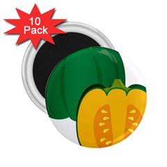 Pumpkin Peppers Green Yellow 2 25  Magnets (10 Pack) 