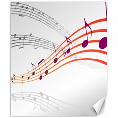 Musical Net Purpel Orange Note Canvas 20  X 24   by Mariart