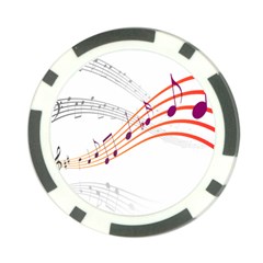 Musical Net Purpel Orange Note Poker Chip Card Guard (10 Pack) by Mariart