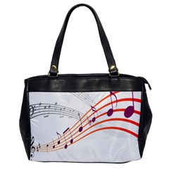 Musical Net Purpel Orange Note Office Handbags