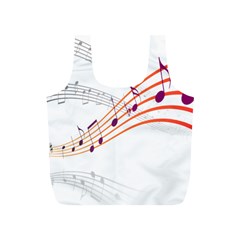 Musical Net Purpel Orange Note Full Print Recycle Bags (s)  by Mariart