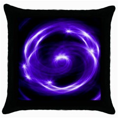 Purple Black Star Neon Light Space Galaxy Throw Pillow Case (black) by Mariart