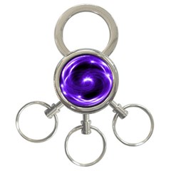 Purple Black Star Neon Light Space Galaxy 3-ring Key Chains by Mariart