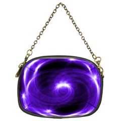 Purple Black Star Neon Light Space Galaxy Chain Purses (two Sides)  by Mariart