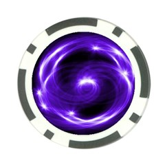 Purple Black Star Neon Light Space Galaxy Poker Chip Card Guard (10 Pack) by Mariart