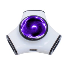 Purple Black Star Neon Light Space Galaxy 3-port Usb Hub