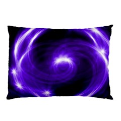 Purple Black Star Neon Light Space Galaxy Pillow Case (two Sides)