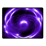 Purple Black Star Neon Light Space Galaxy Double Sided Fleece Blanket (Small)  45 x34  Blanket Front