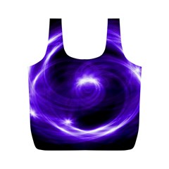 Purple Black Star Neon Light Space Galaxy Full Print Recycle Bags (m)  by Mariart
