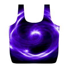 Purple Black Star Neon Light Space Galaxy Full Print Recycle Bags (l)  by Mariart