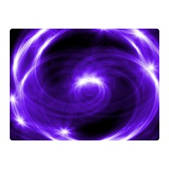 Purple Black Star Neon Light Space Galaxy Double Sided Flano Blanket (mini) 
