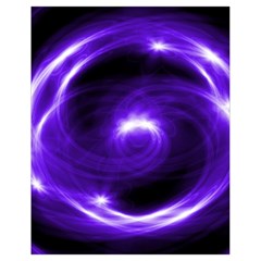 Purple Black Star Neon Light Space Galaxy Drawstring Bag (small)
