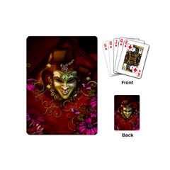 Wonderful Venetian Mask With Floral Elements Playing Cards (mini)  by FantasyWorld7