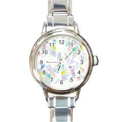 Layer Capital City Building Round Italian Charm Watch by Mariart