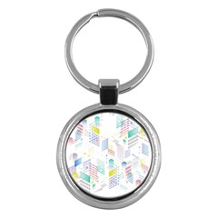 Layer Capital City Building Key Chains (round) 