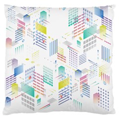 Layer Capital City Building Large Flano Cushion Case (one Side)