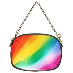 Red Yellow White Pink Green Blue Rainbow Color Mix Chain Purses (two Sides) 