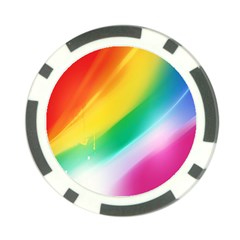 Red Yellow White Pink Green Blue Rainbow Color Mix Poker Chip Card Guard (10 Pack)