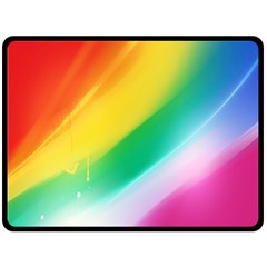 Red Yellow White Pink Green Blue Rainbow Color Mix Fleece Blanket (large) 