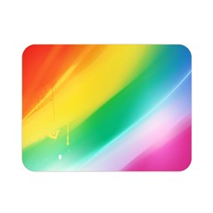 Red Yellow White Pink Green Blue Rainbow Color Mix Double Sided Flano Blanket (mini) 