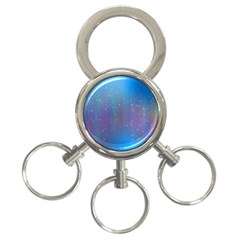 Rain Star Planet Galaxy Blue Sky Purple Blue 3-ring Key Chains