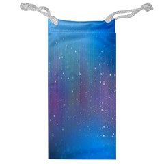 Rain Star Planet Galaxy Blue Sky Purple Blue Jewelry Bag